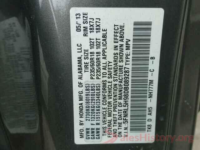 2T1BURHE7GC549695 2013 HONDA ODYSSEY