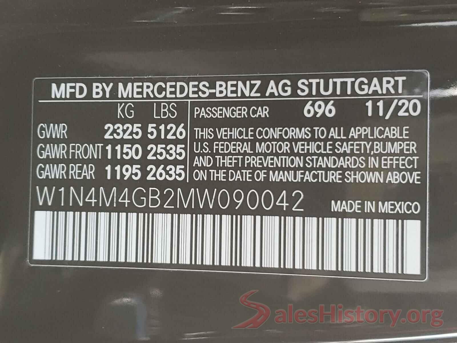 W1N4M4GB2MW090042 2021 MERCEDES-BENZ G CLASS