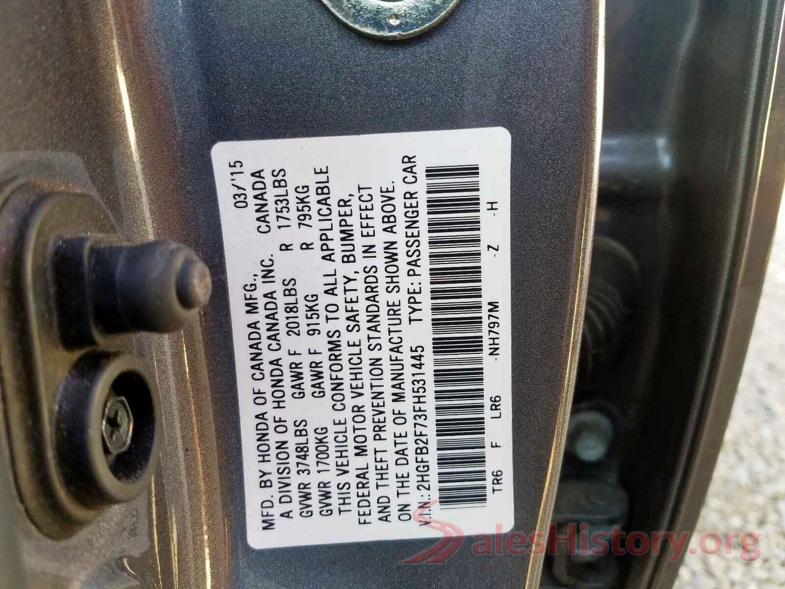 5YFEPMAE6MP258067 2015 HONDA CIVIC