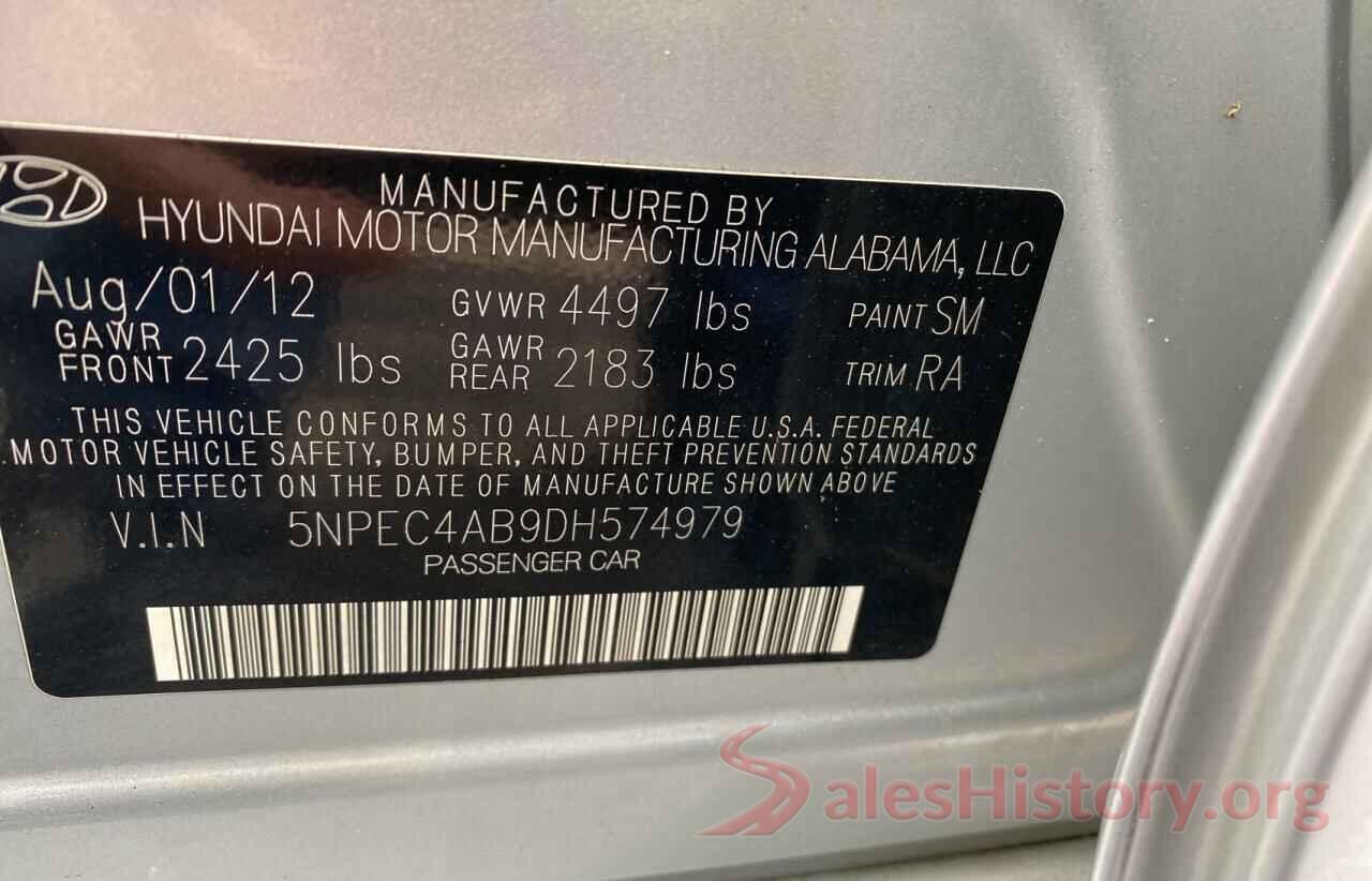 JM3KFACM4L1784961 2013 HYUNDAI SONATA