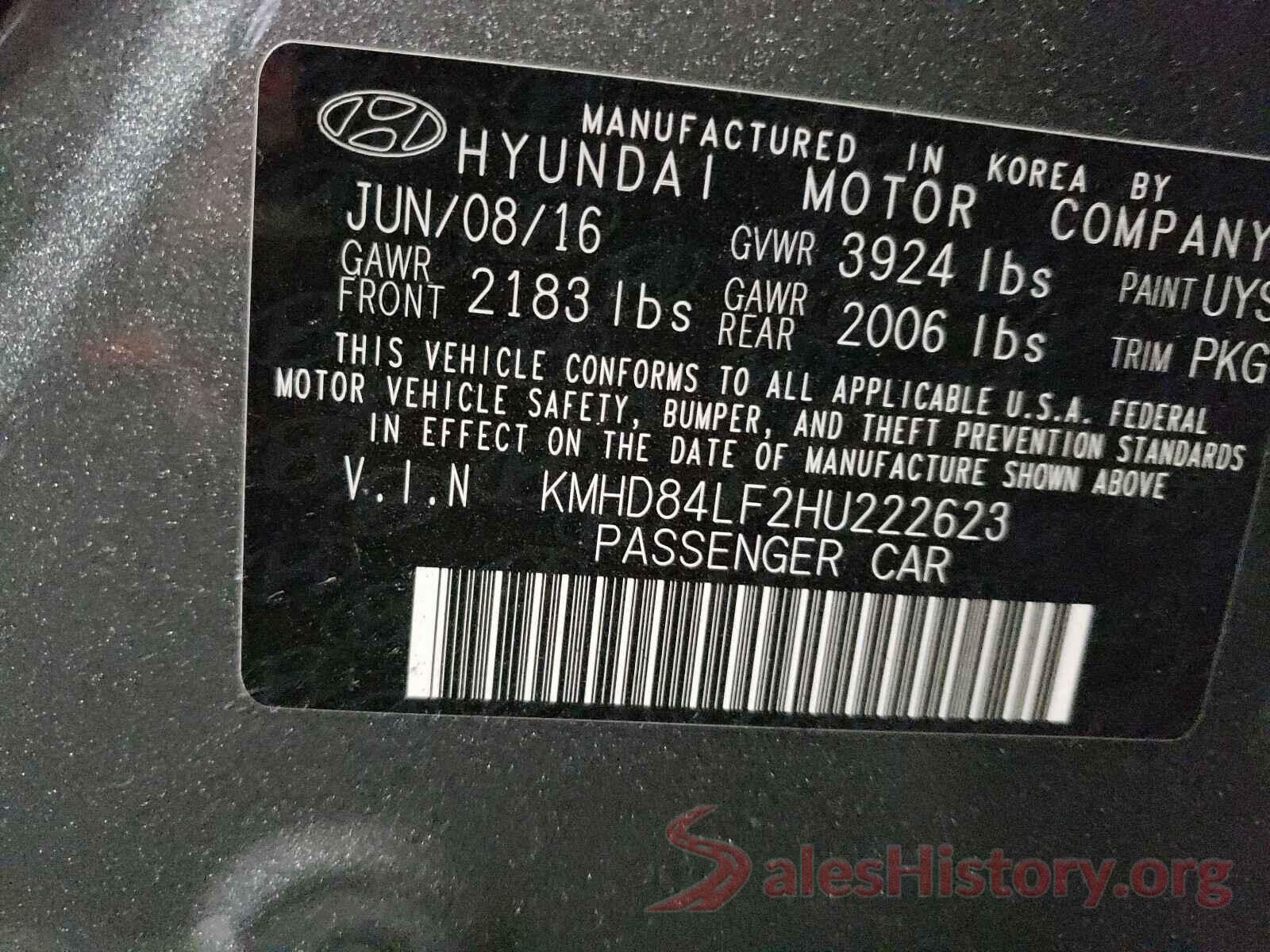 KMHD84LF2HU222623 2017 HYUNDAI ELANTRA