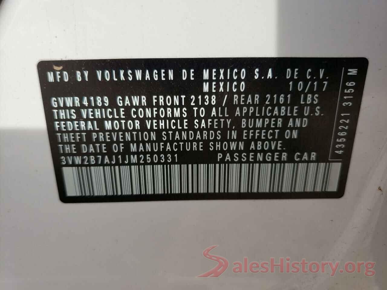 3VW2B7AJ1JM250331 2018 VOLKSWAGEN JETTA