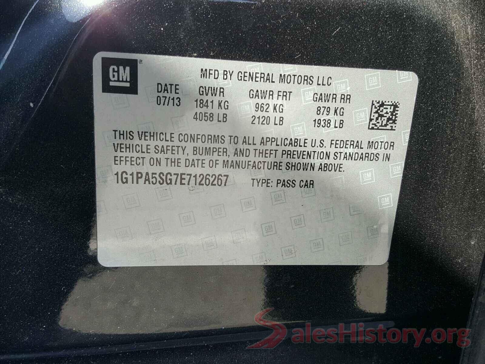 3VWC57BU1MM004338 2014 CHEVROLET CRUZE