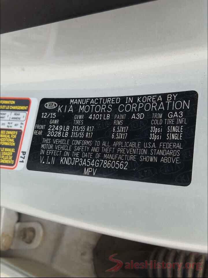 KNDJP3A54G7860562 2016 KIA SOUL