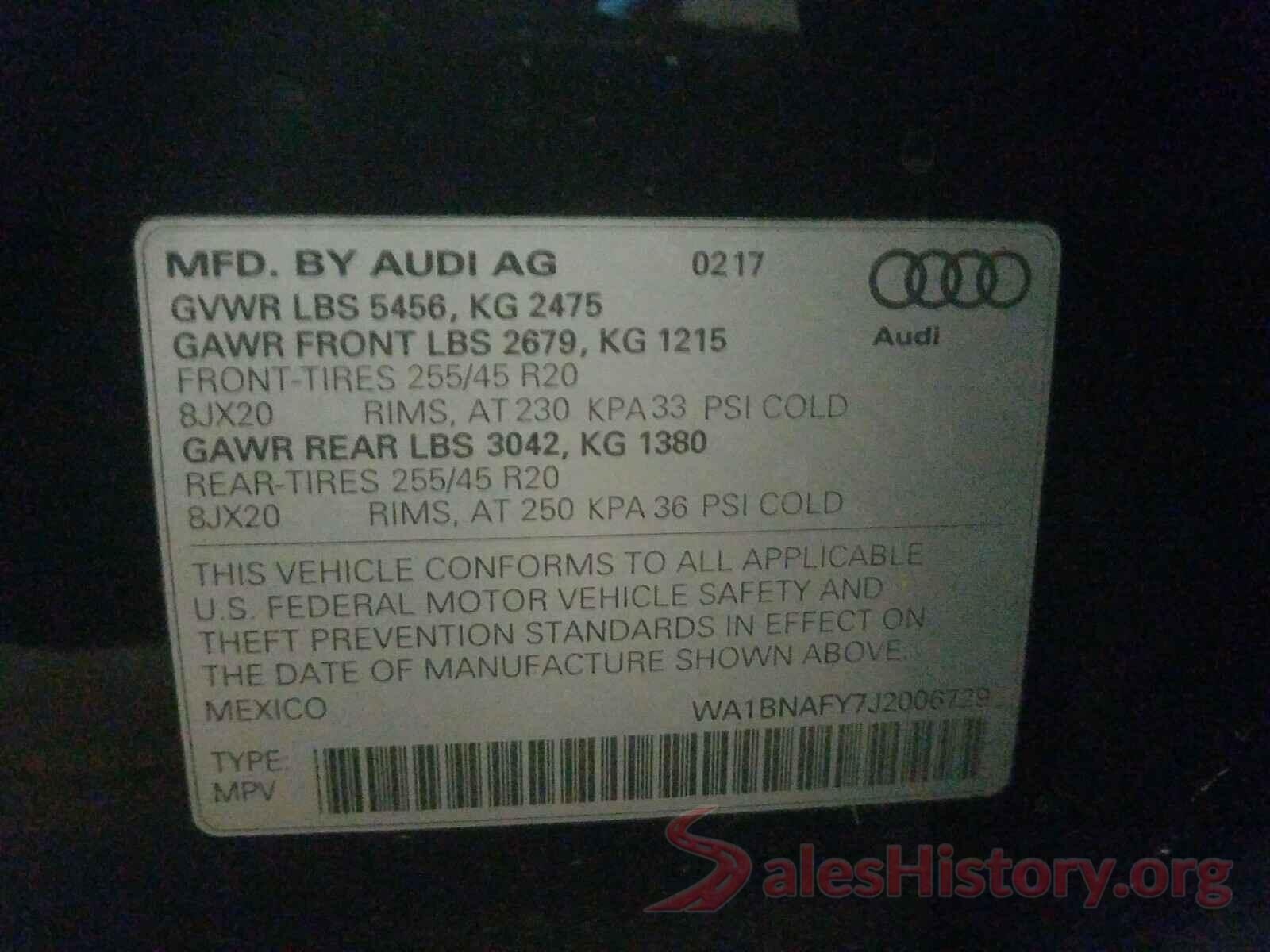 WA1BNAFY7J2006729 2018 AUDI Q5