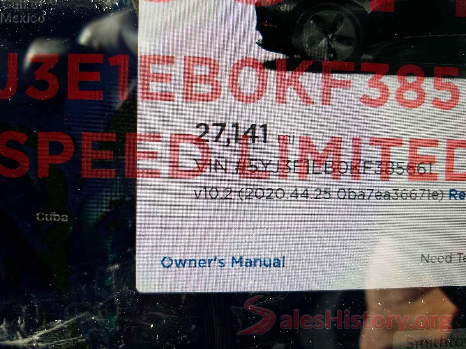 5YJ3E1EB0KF385661 2019 TESLA MODEL 3