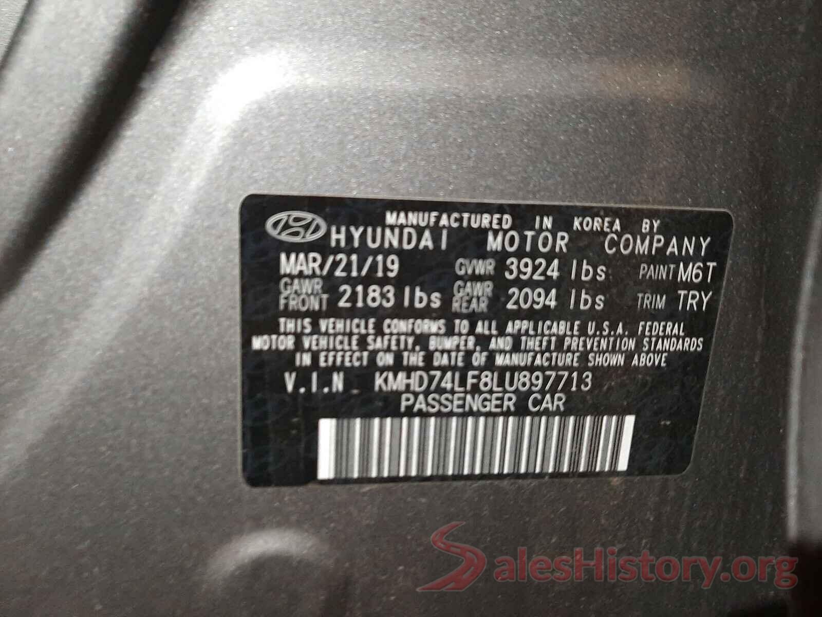 KMHD74LF8LU897713 2020 HYUNDAI ELANTRA