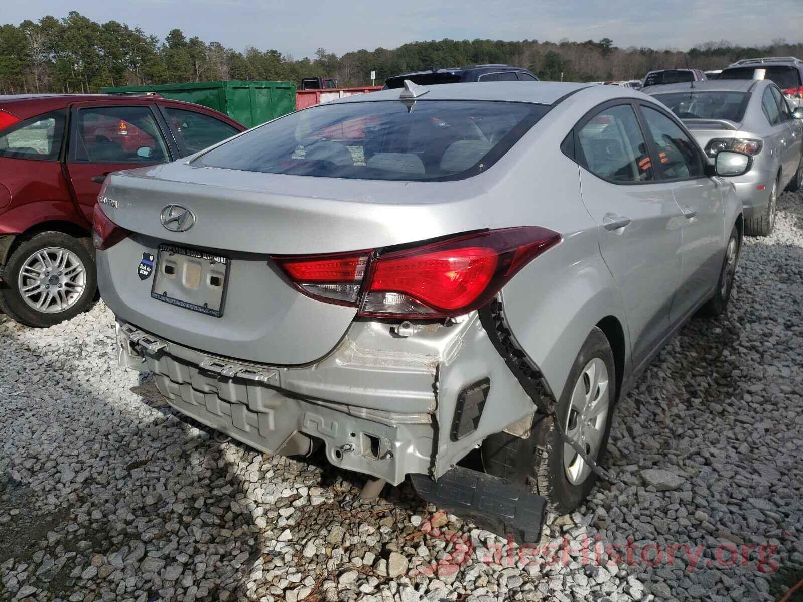 5NPDH4AE4GH741468 2016 HYUNDAI ELANTRA