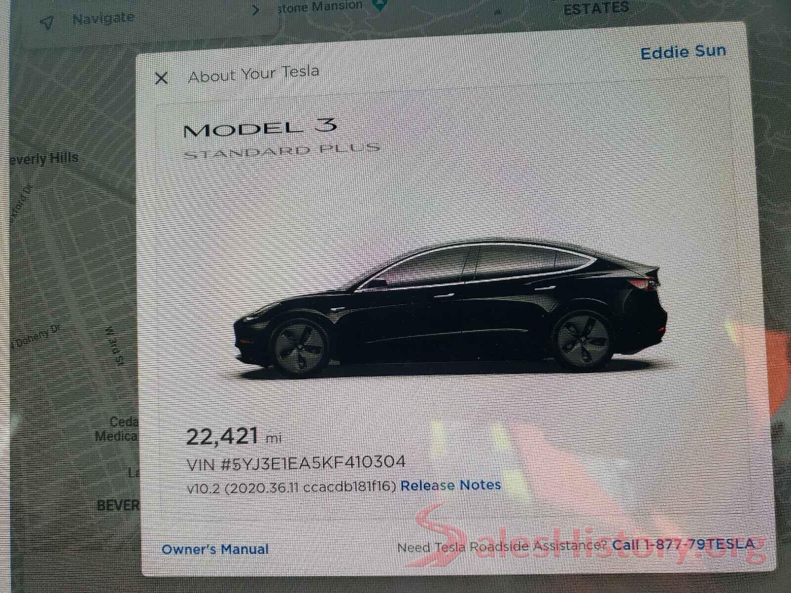 5YJ3E1EA5KF410304 2019 TESLA MODEL 3