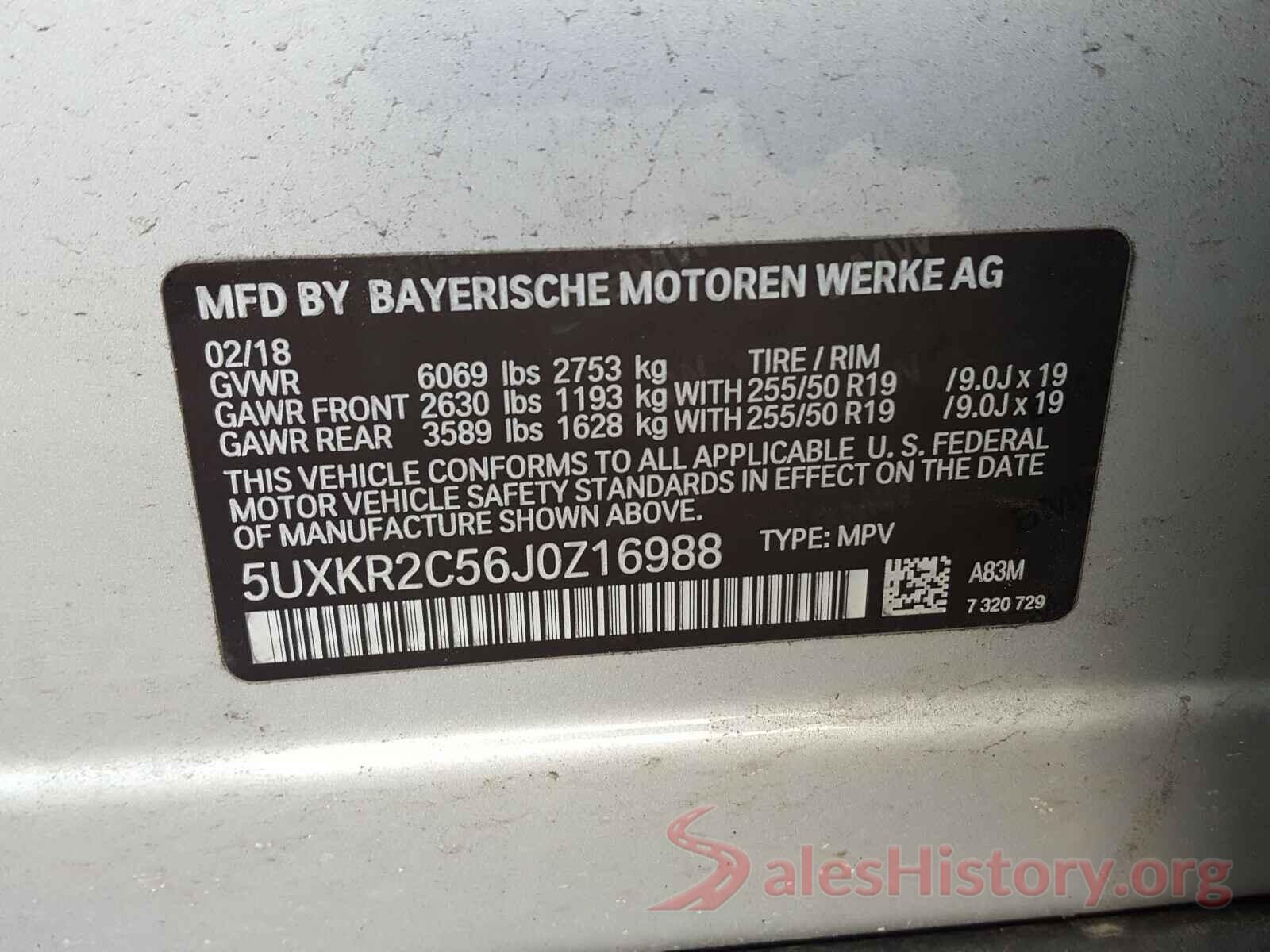 5UXKR2C56J0Z16988 2018 BMW X5