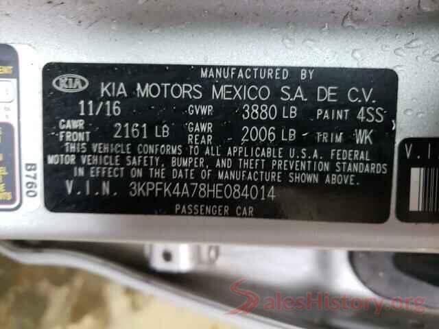 3KPFK4A78HE084014 2017 KIA FORTE