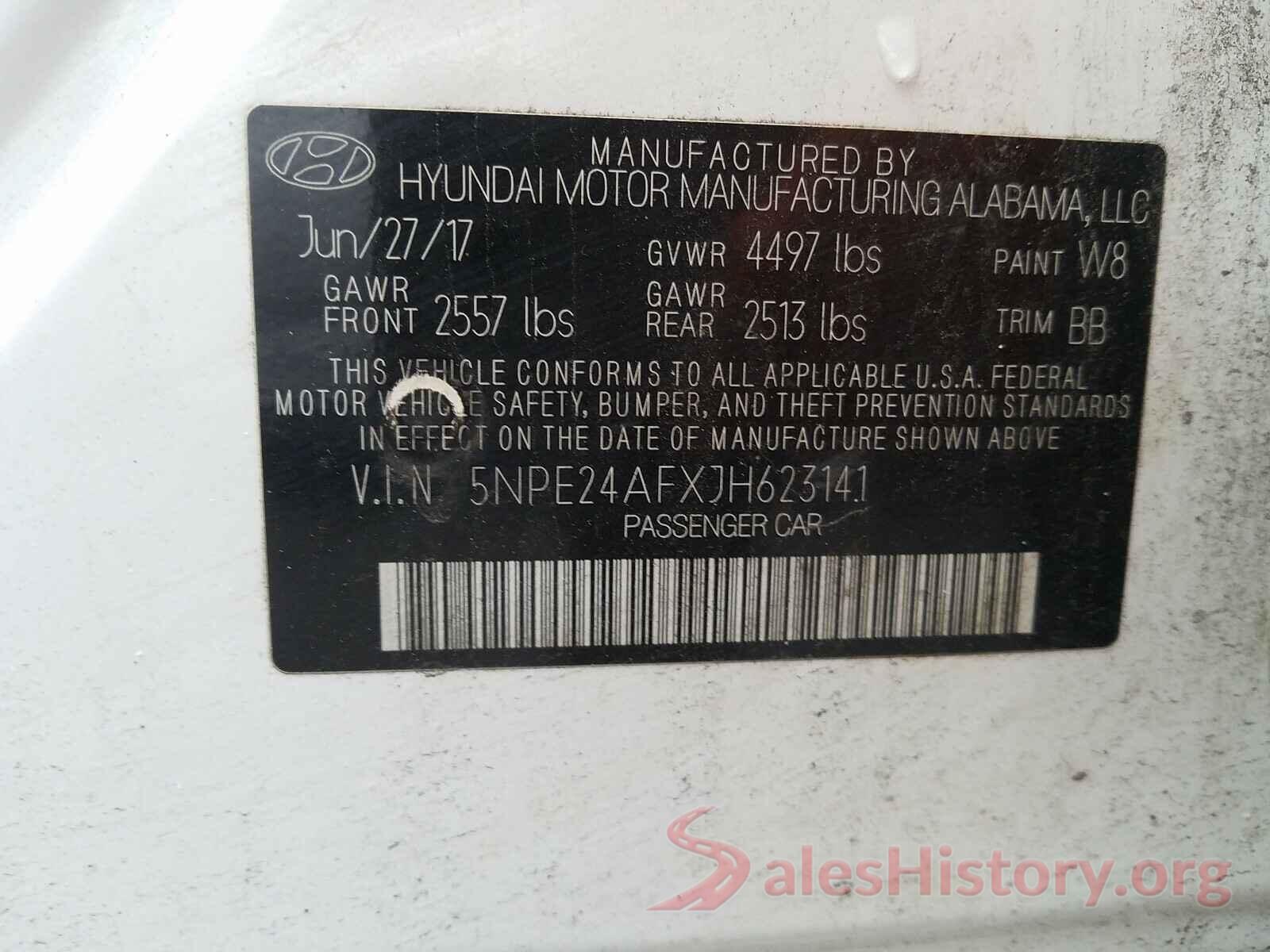 5NPE24AFXJH623141 2018 HYUNDAI SONATA