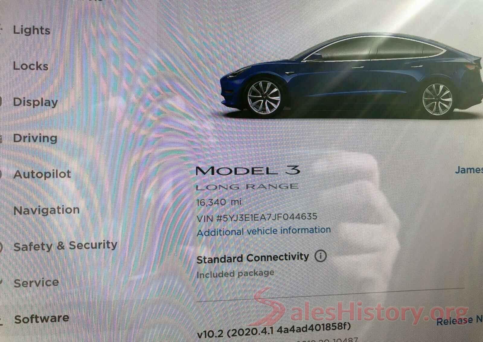 5YJ3E1EA7JF044635 2018 TESLA MODEL 3