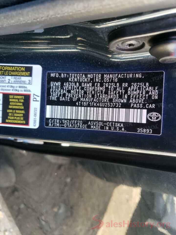 4T1BF1FK4GU253732 2016 TOYOTA CAMRY