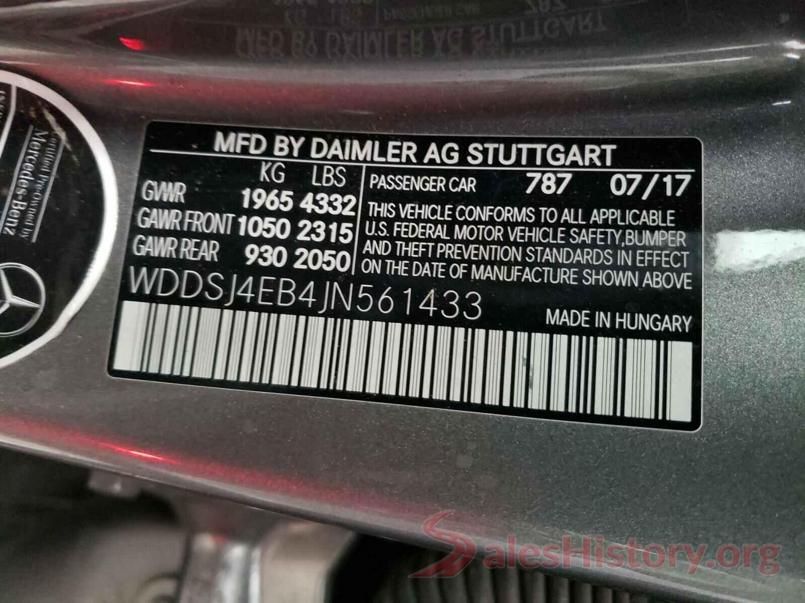 WDDSJ4EB4JN561433 2018 MERCEDES-BENZ C CLASS