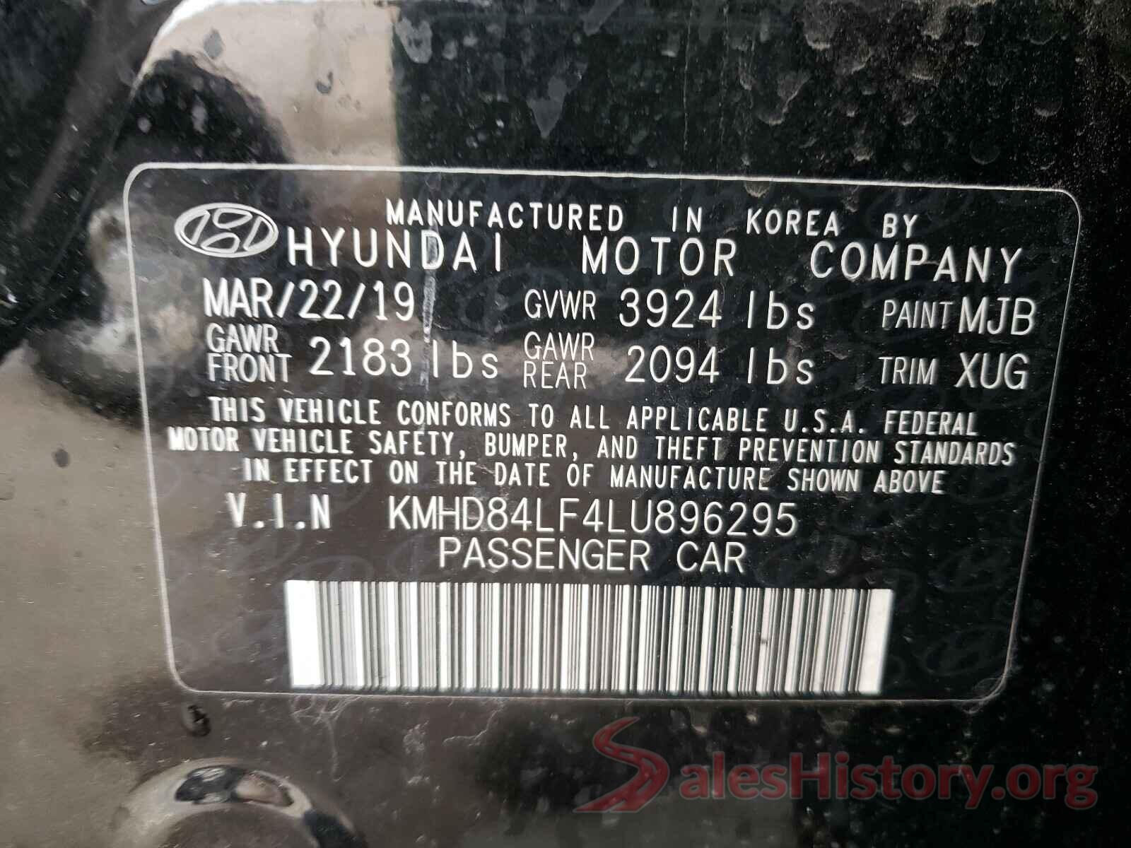 KMHD84LF4LU896295 2020 HYUNDAI ELANTRA