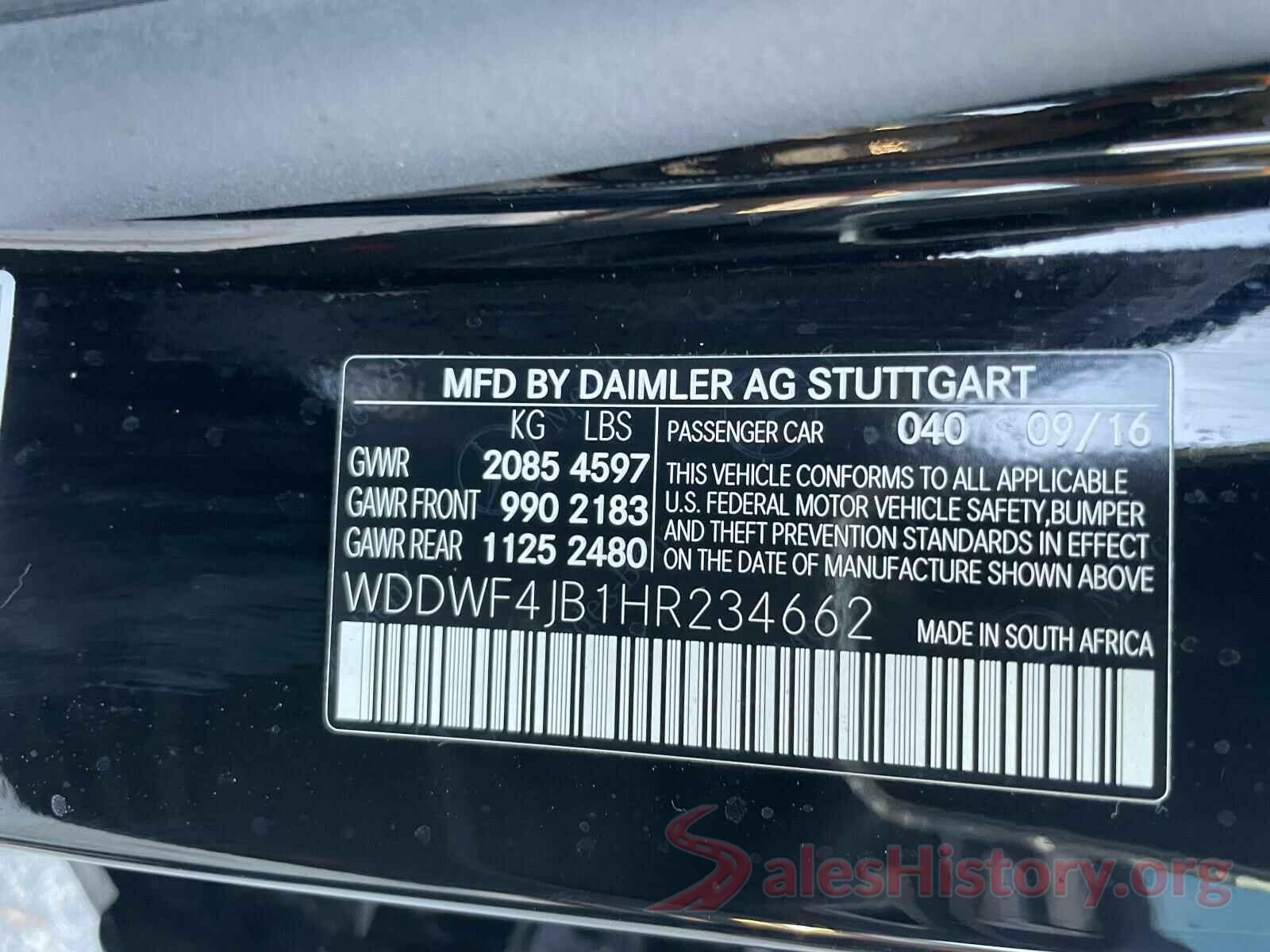 WDDWF4JB1HR234662 2017 MERCEDES-BENZ C CLASS