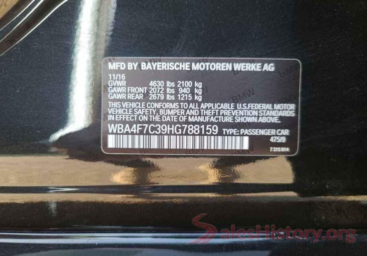 WBA4F7C39HG788159 2017 BMW 4 SERIES