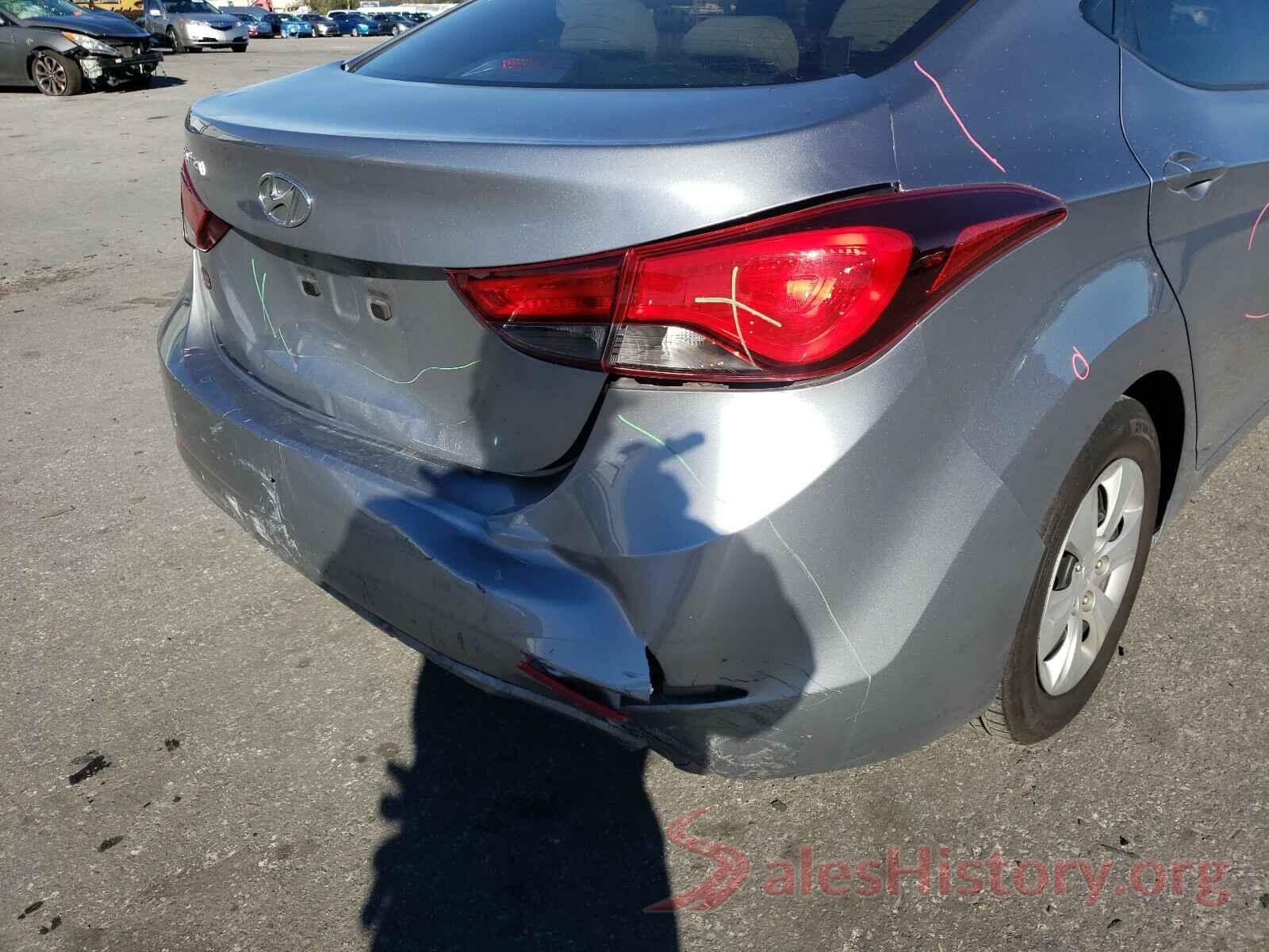 5NPDH4AEXGH752622 2016 HYUNDAI ELANTRA