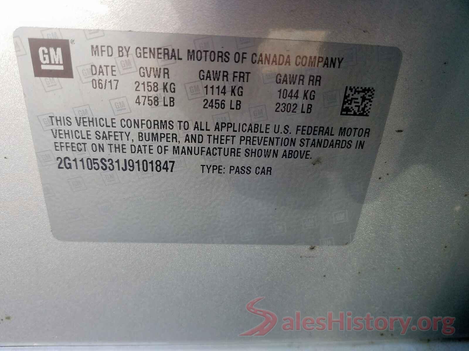 2G1105S31J9101847 2018 CHEVROLET IMPALA