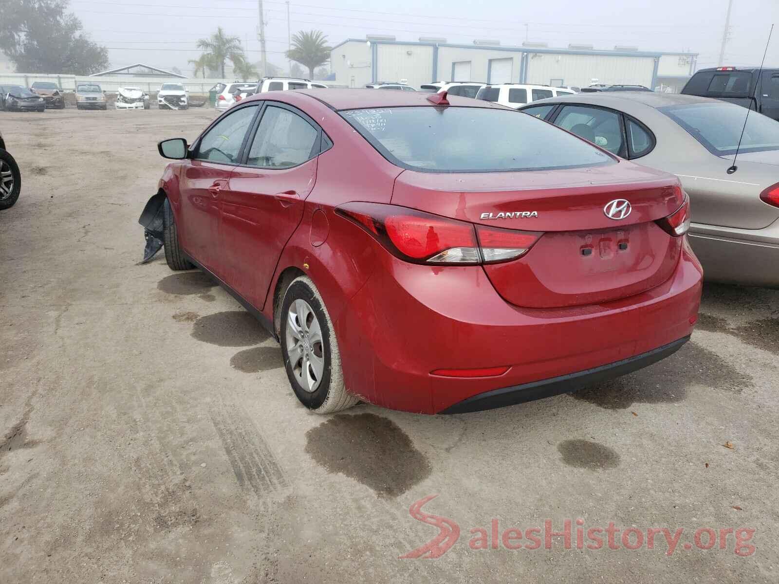 KMHDH4AEXGU633650 2016 HYUNDAI ELANTRA