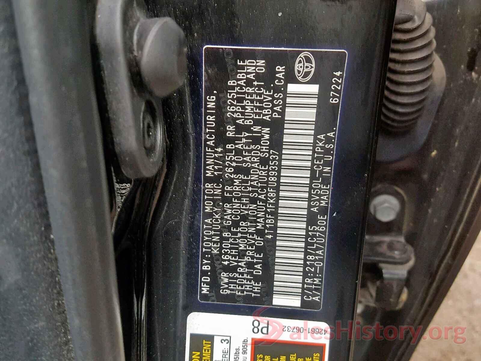 4T1BF1FK8FU893537 2015 TOYOTA CAMRY