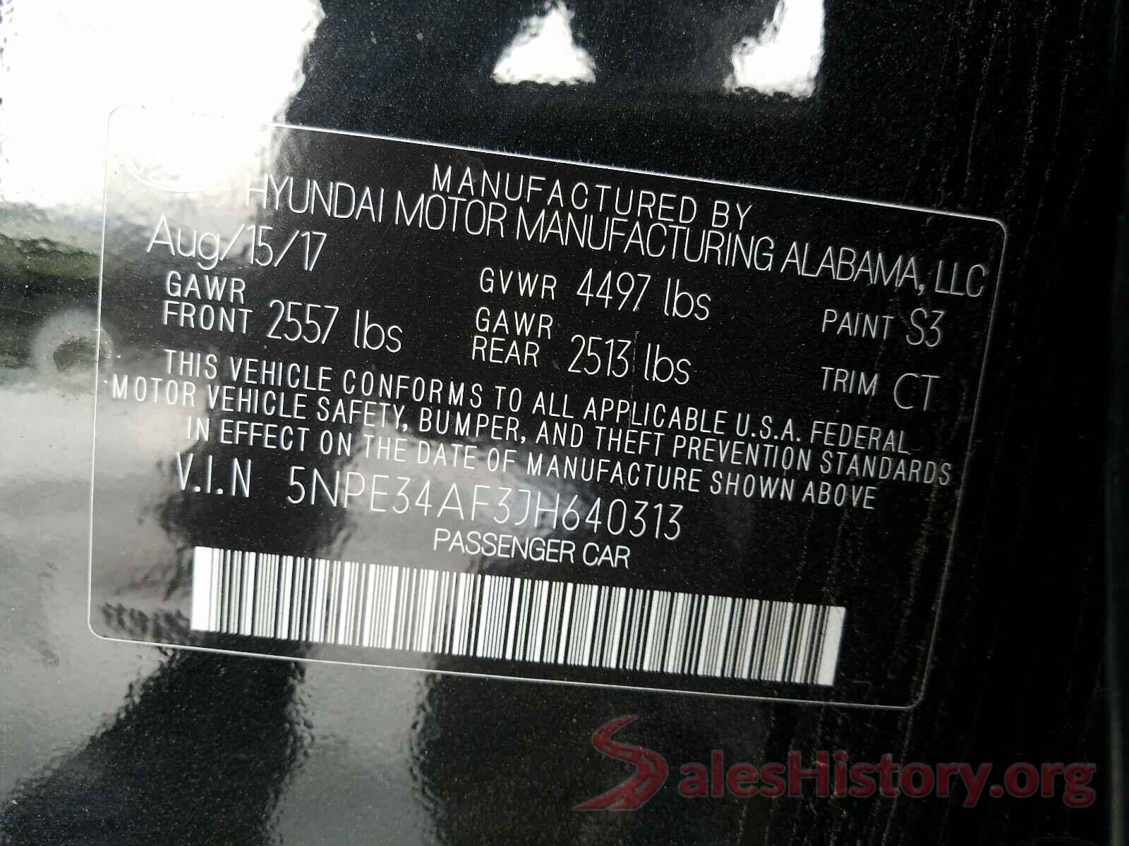 5NPE34AF3JH640313 2018 HYUNDAI SONATA