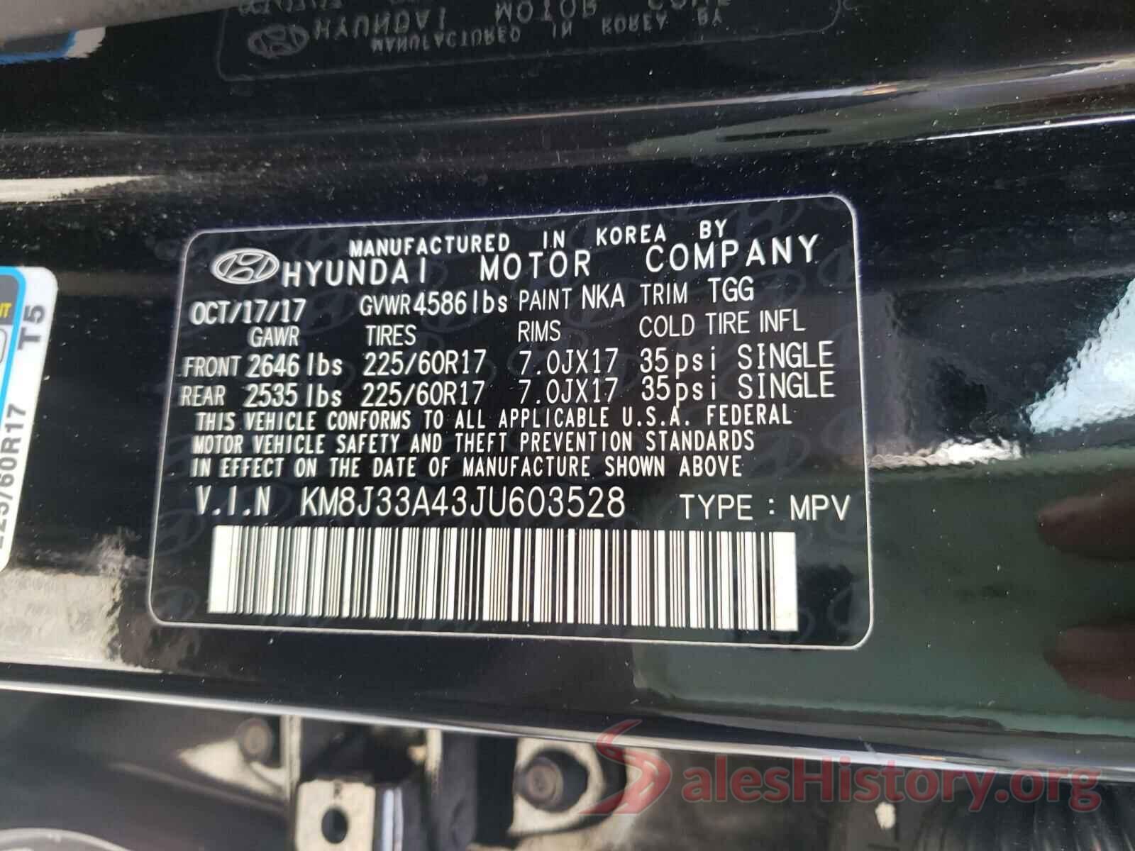 KM8J33A43JU603528 2018 HYUNDAI TUCSON