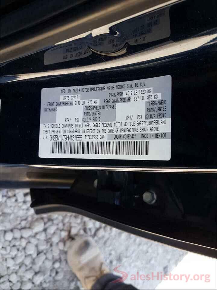 3MZBN1U79HM131666 2017 MAZDA 3