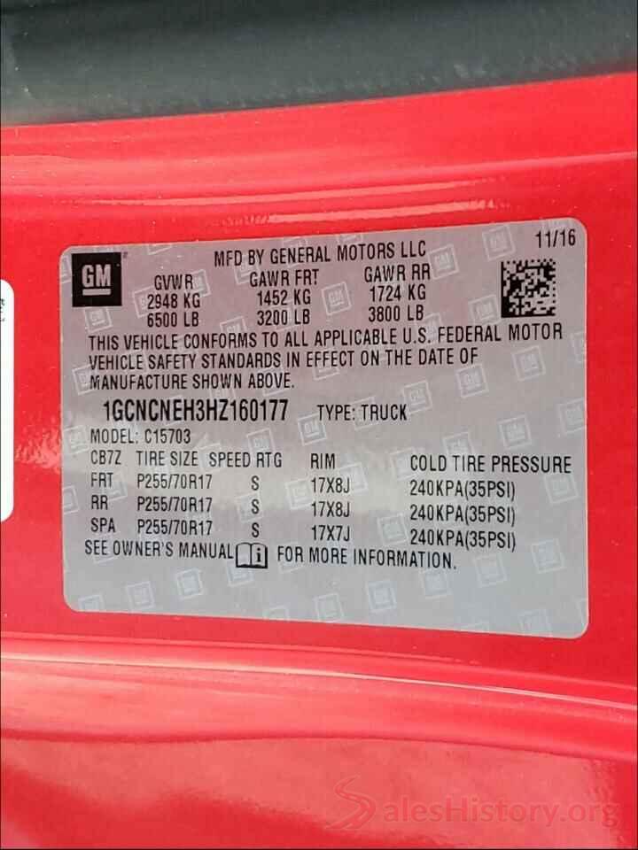 1GCNCNEH3HZ160177 2017 CHEVROLET SILVERADO