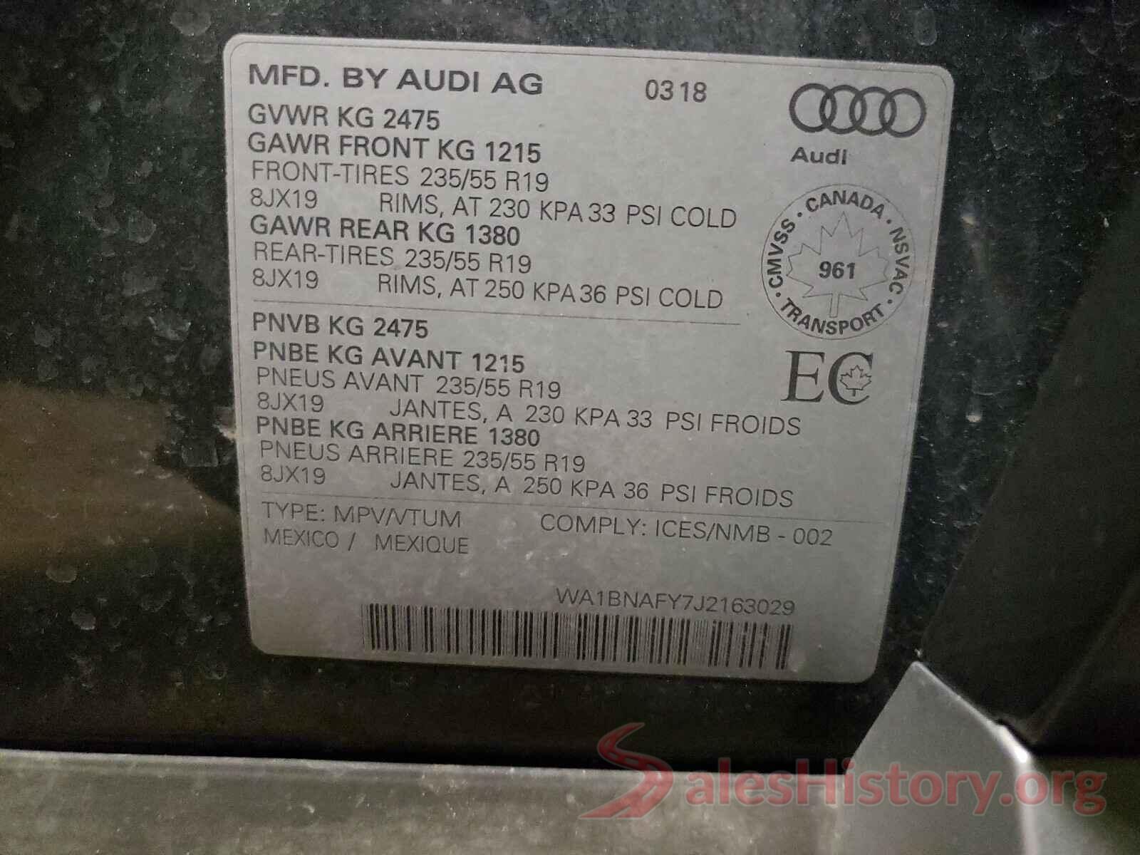 WA1BNAFY7J2163029 2018 AUDI Q5