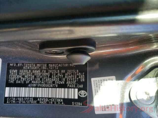 4T1BF1FK9DU638778 2013 TOYOTA CAMRY