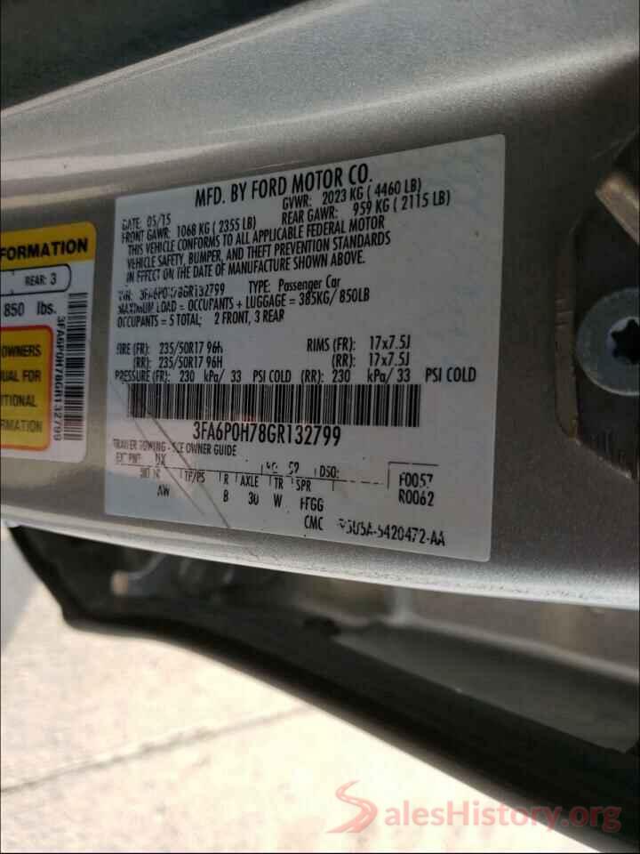 3FA6P0H78GR132799 2016 FORD FUSION