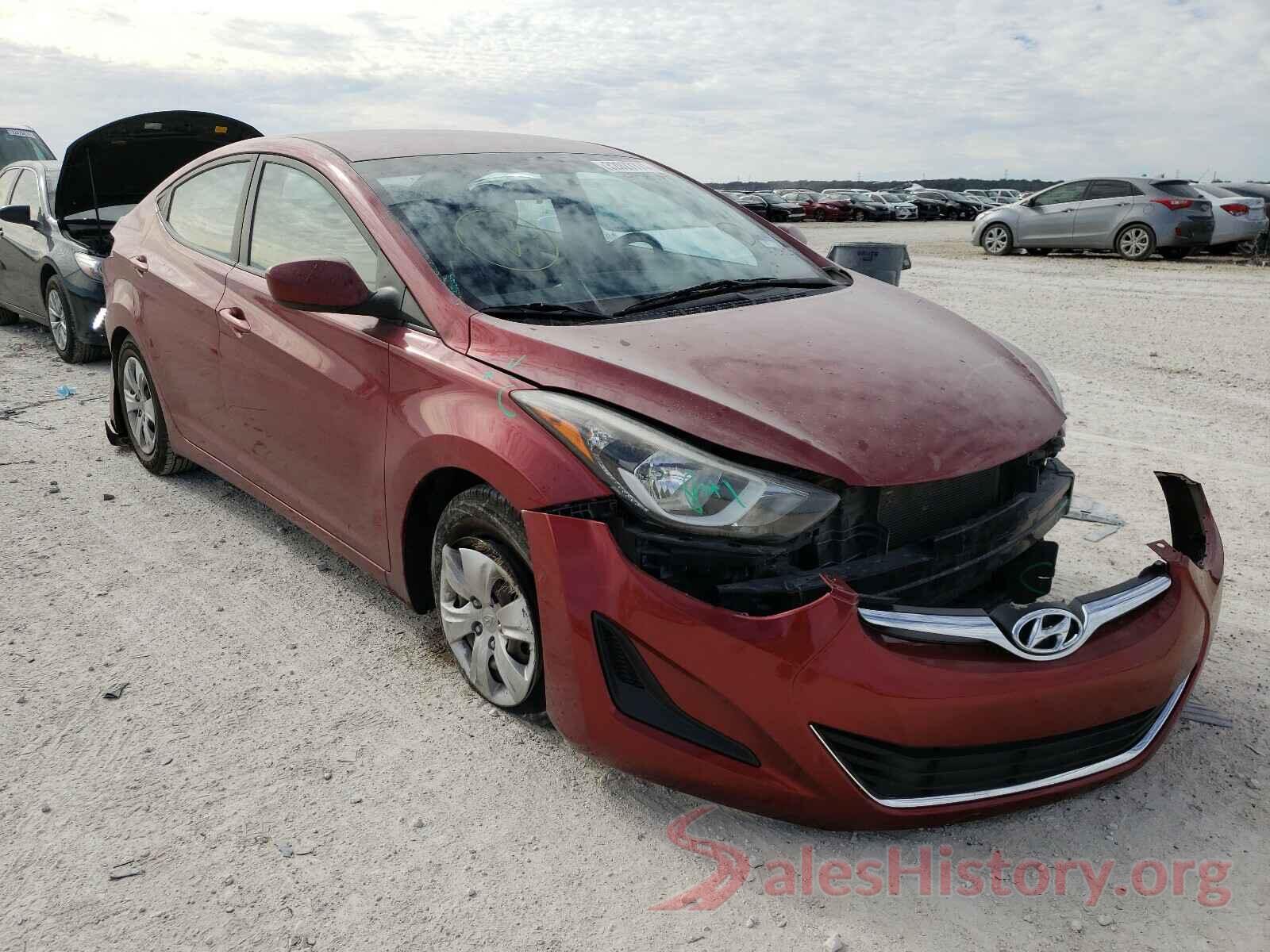 5NPDH4AE8GH772187 2016 HYUNDAI ELANTRA