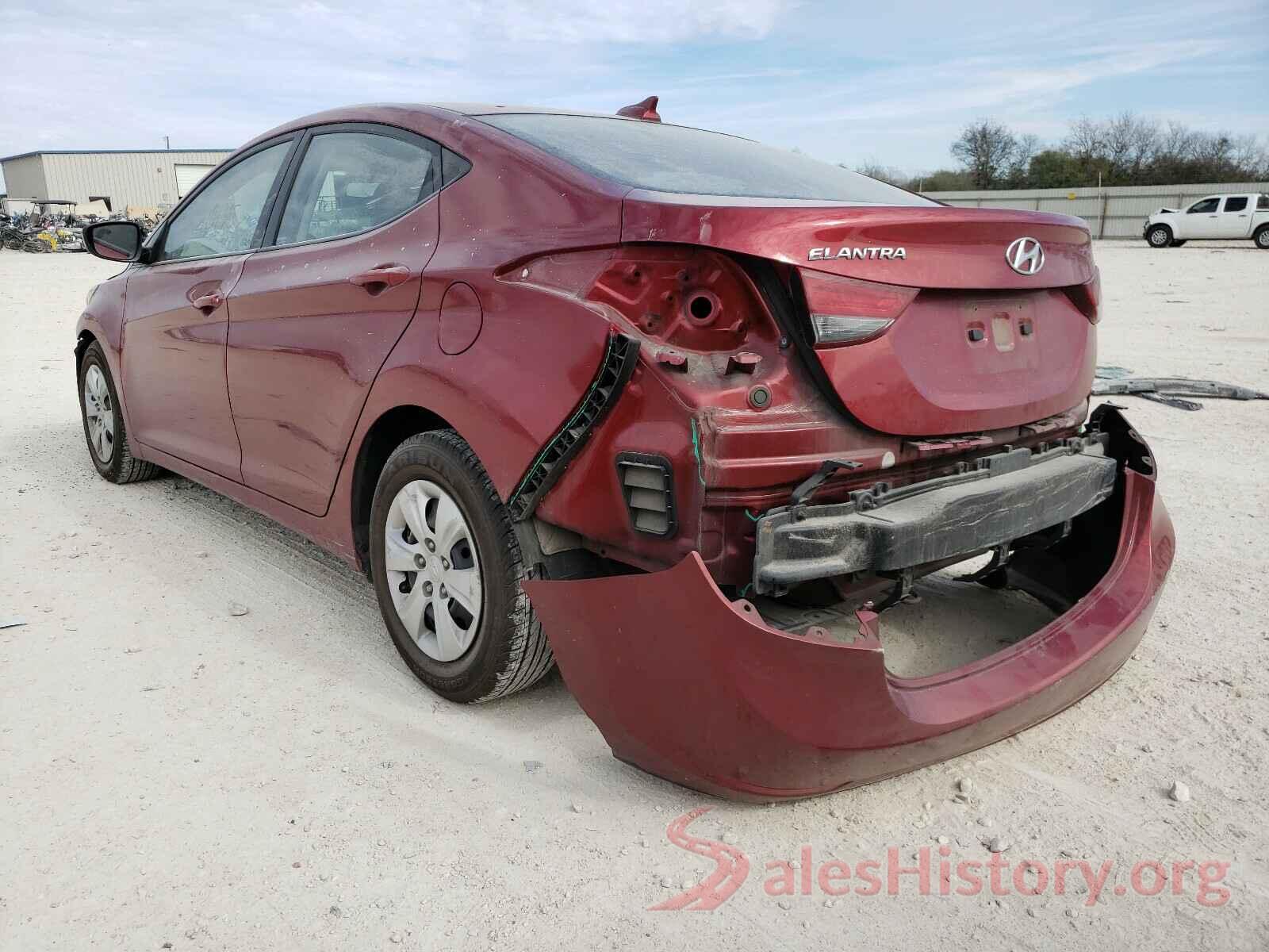 5NPDH4AE8GH772187 2016 HYUNDAI ELANTRA