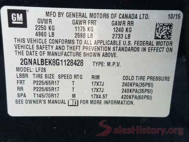 2GNALBEK8G1128428 2016 CHEVROLET EQUINOX