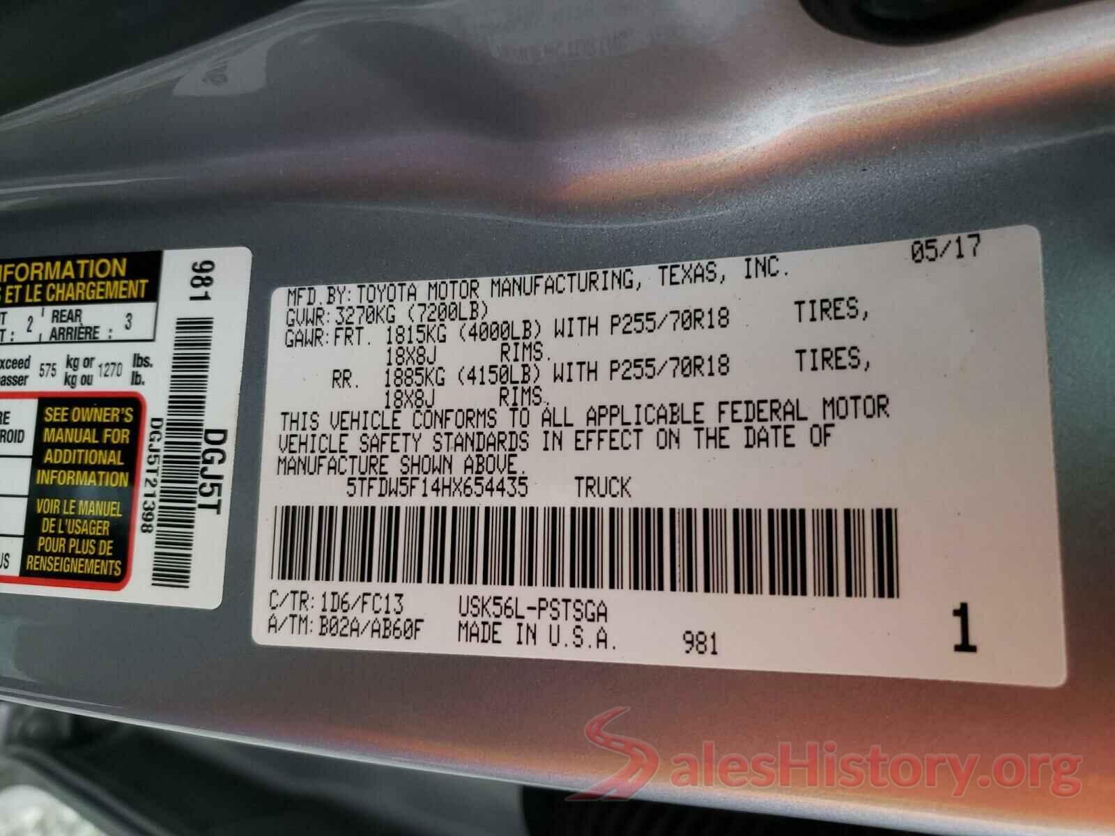 5TFDW5F14HX654435 2017 TOYOTA TUNDRA