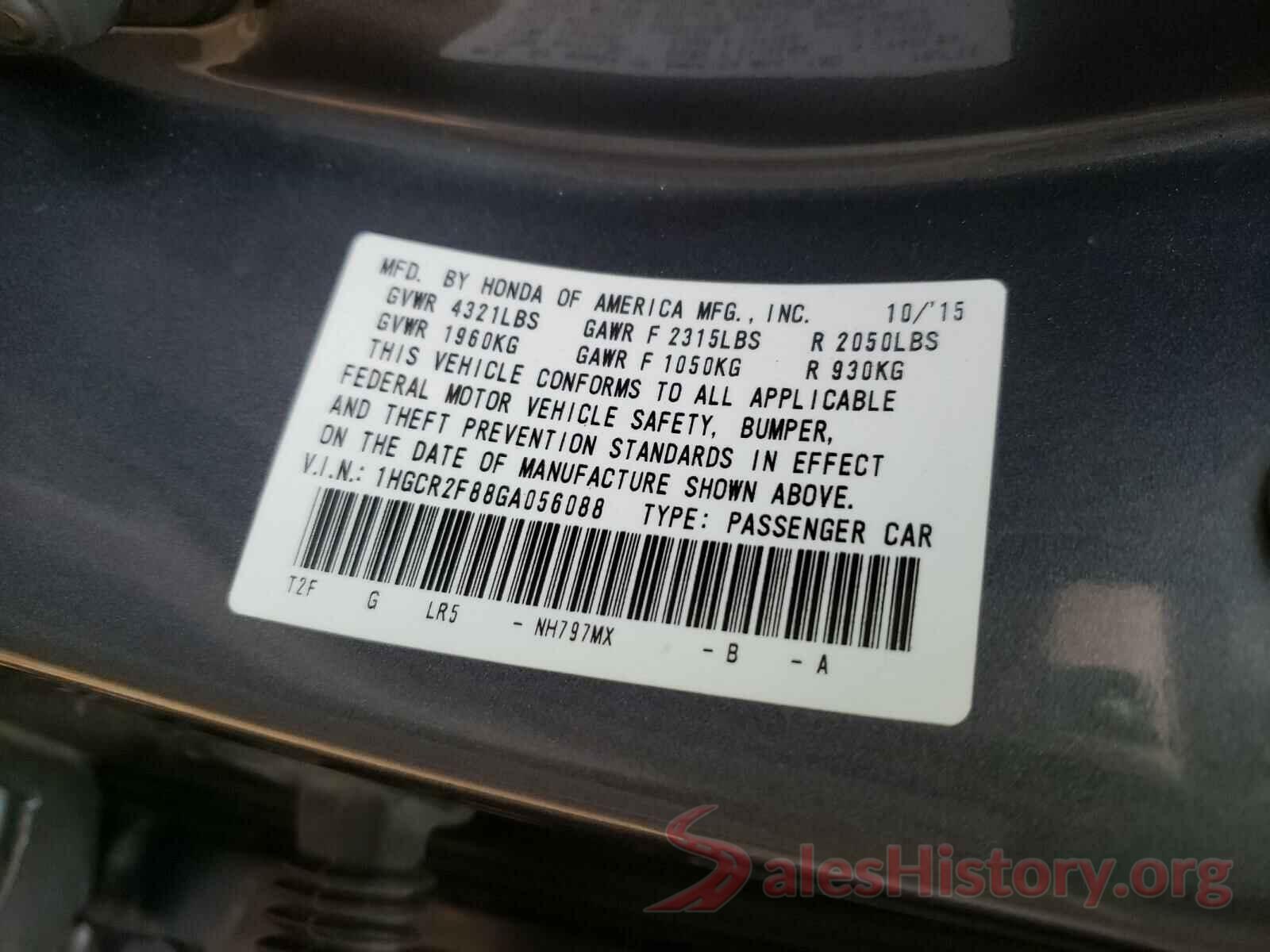 1HGCR2F88GA056088 2016 HONDA ACCORD