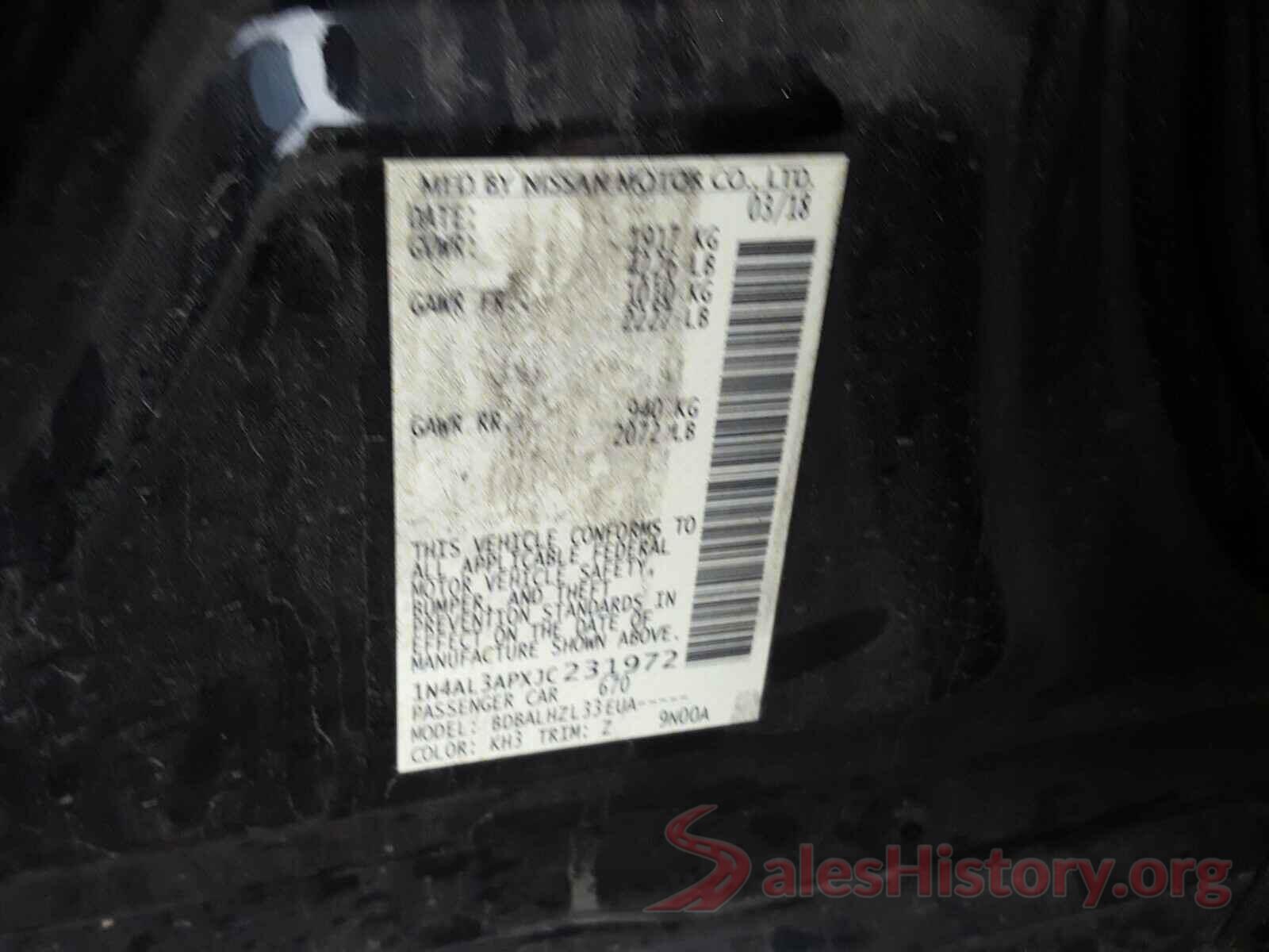 1N4AL3APXJC231972 2018 NISSAN ALTIMA