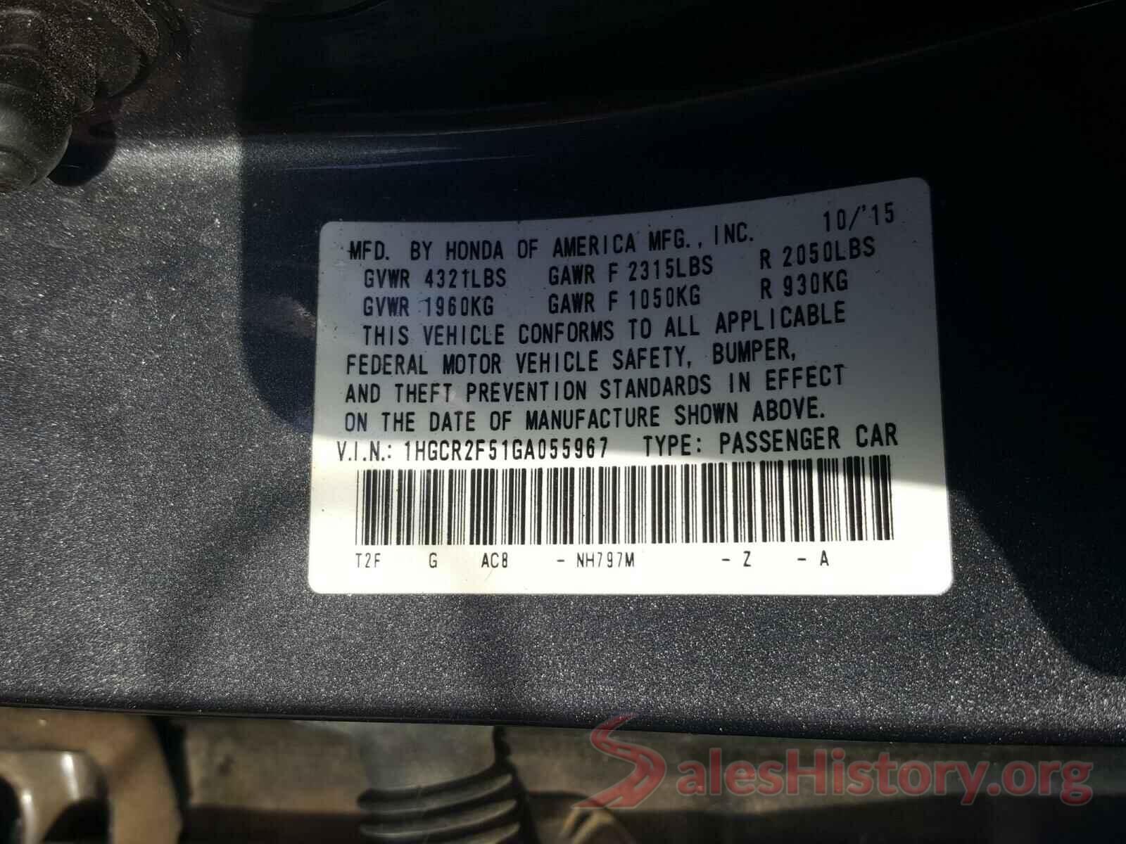 1HGCR2F51GA055967 2016 HONDA ACCORD