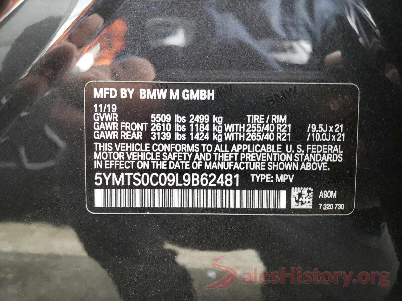 5YMTS0C09L9B62481 2020 BMW X3