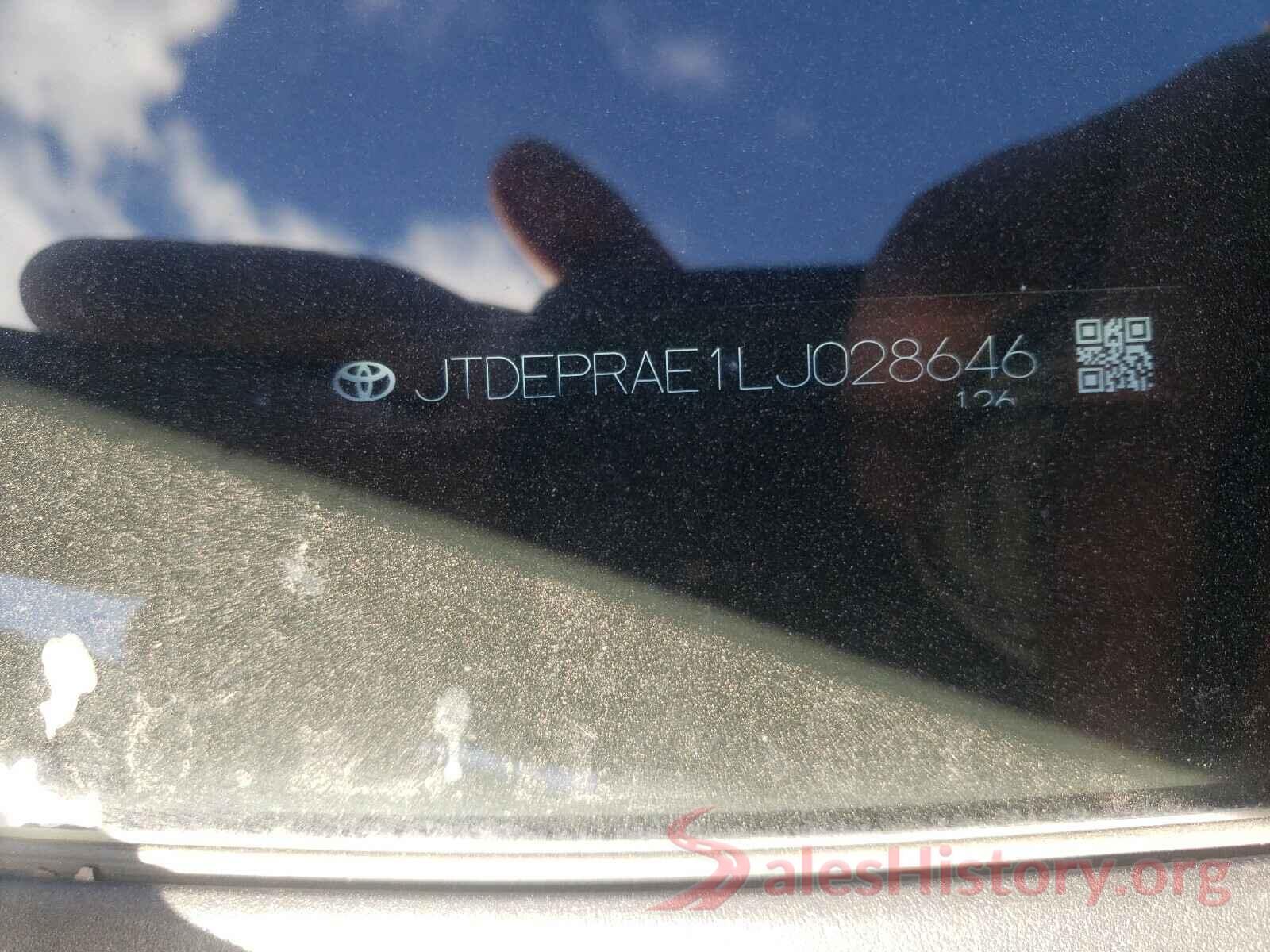 JTDEPRAE1LJ028646 2020 TOYOTA COROLLA