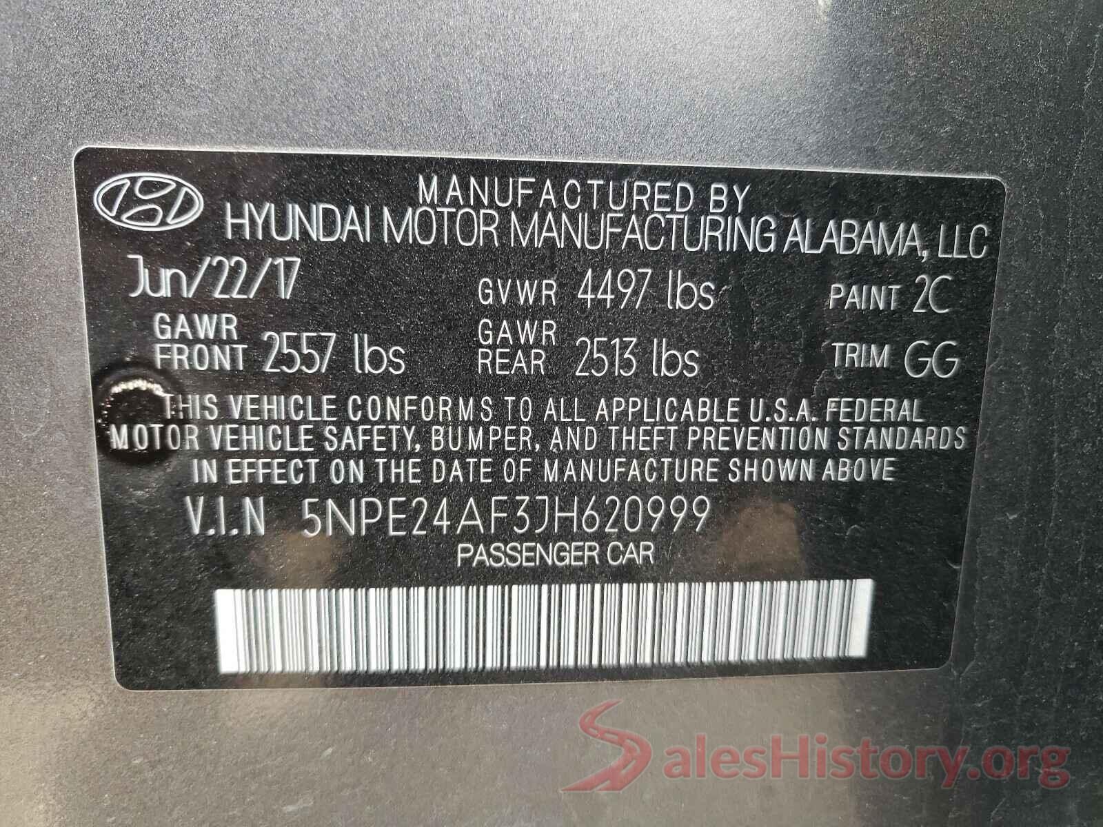 5NPE24AF3JH620999 2018 HYUNDAI SONATA