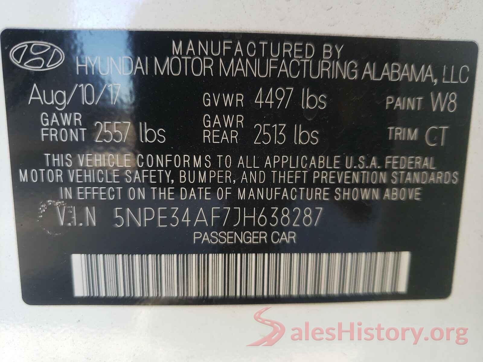 5NPE34AF7JH638287 2018 HYUNDAI SONATA