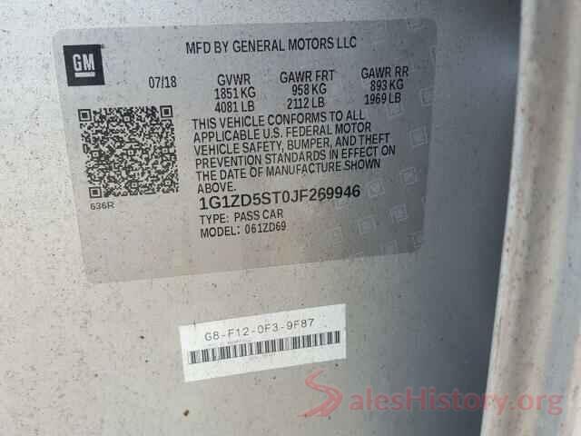 1G1ZD5ST0JF269946 2018 CHEVROLET MALIBU