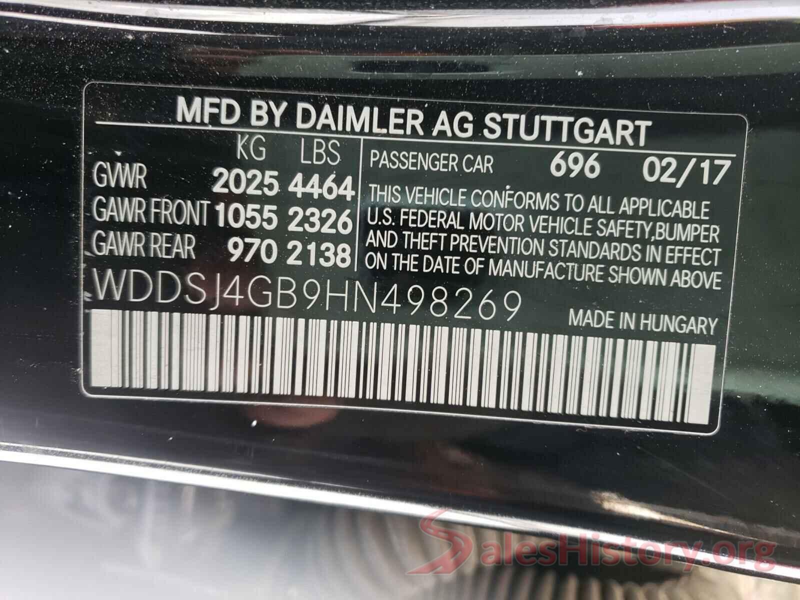 WDDSJ4GB9HN498269 2017 MERCEDES-BENZ C CLASS