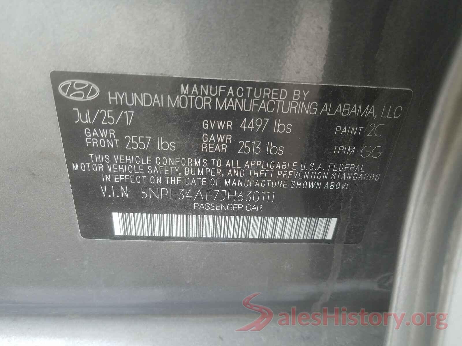 5NPE34AF7JH630111 2018 HYUNDAI SONATA