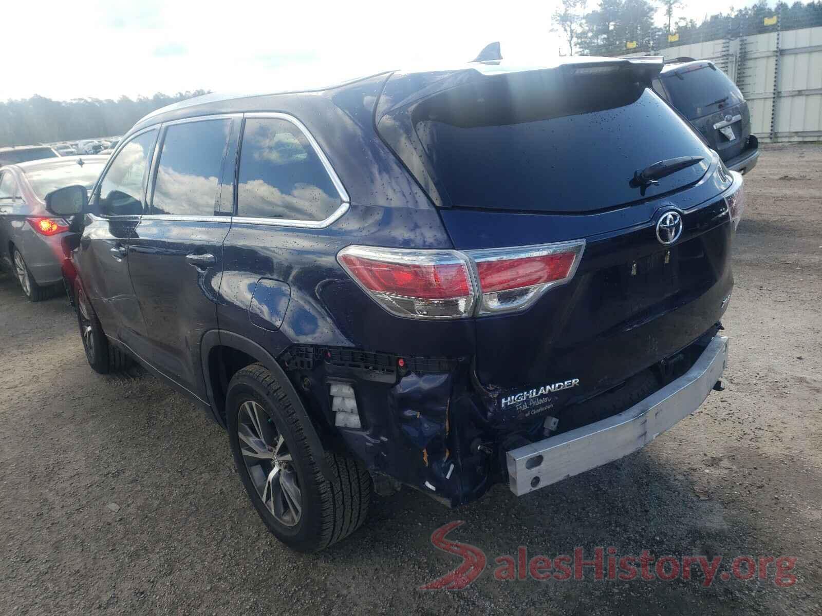 5TDKKRFH9GS180719 2016 TOYOTA HIGHLANDER