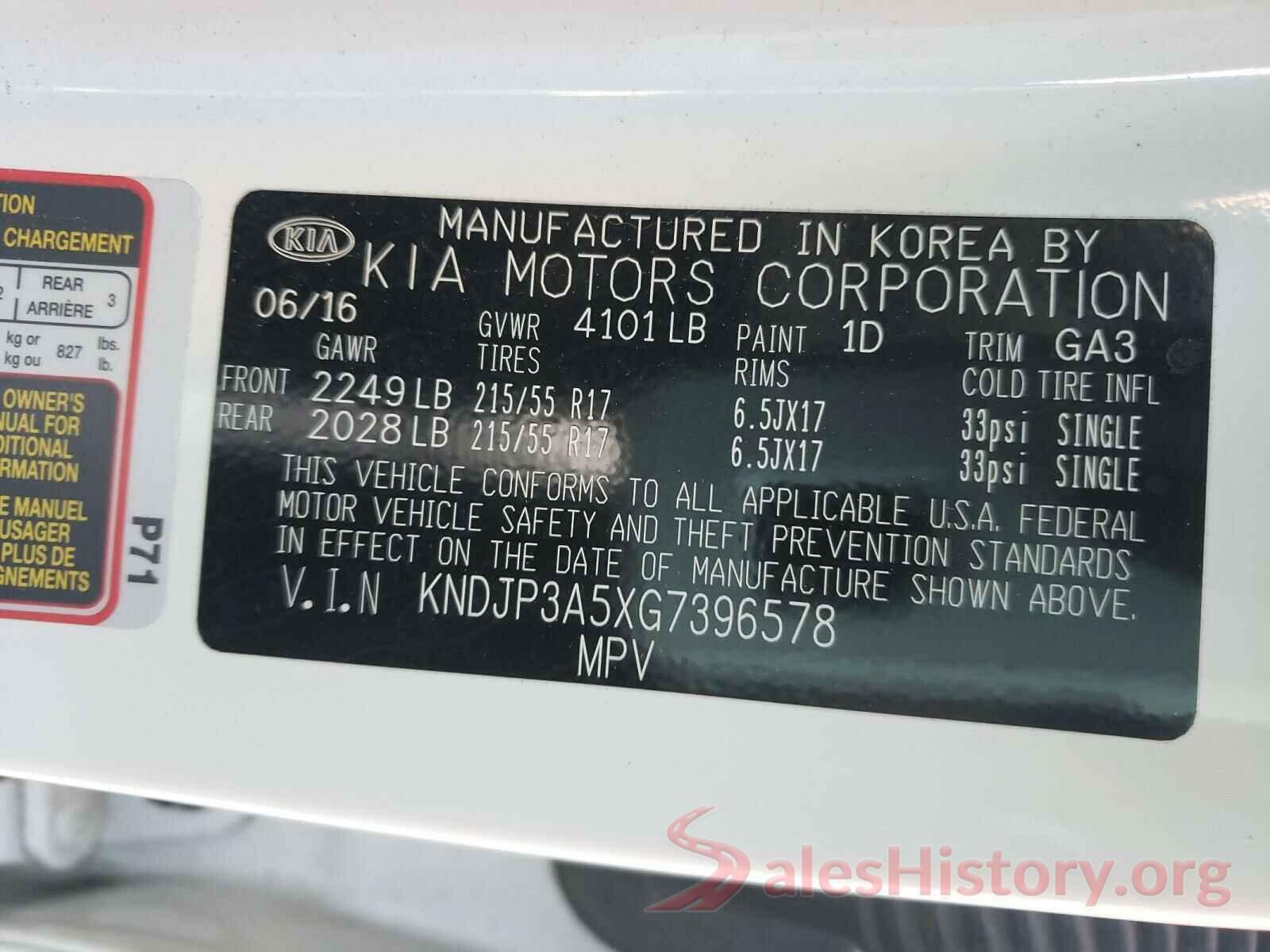 KNDJP3A5XG7396578 2016 KIA SOUL