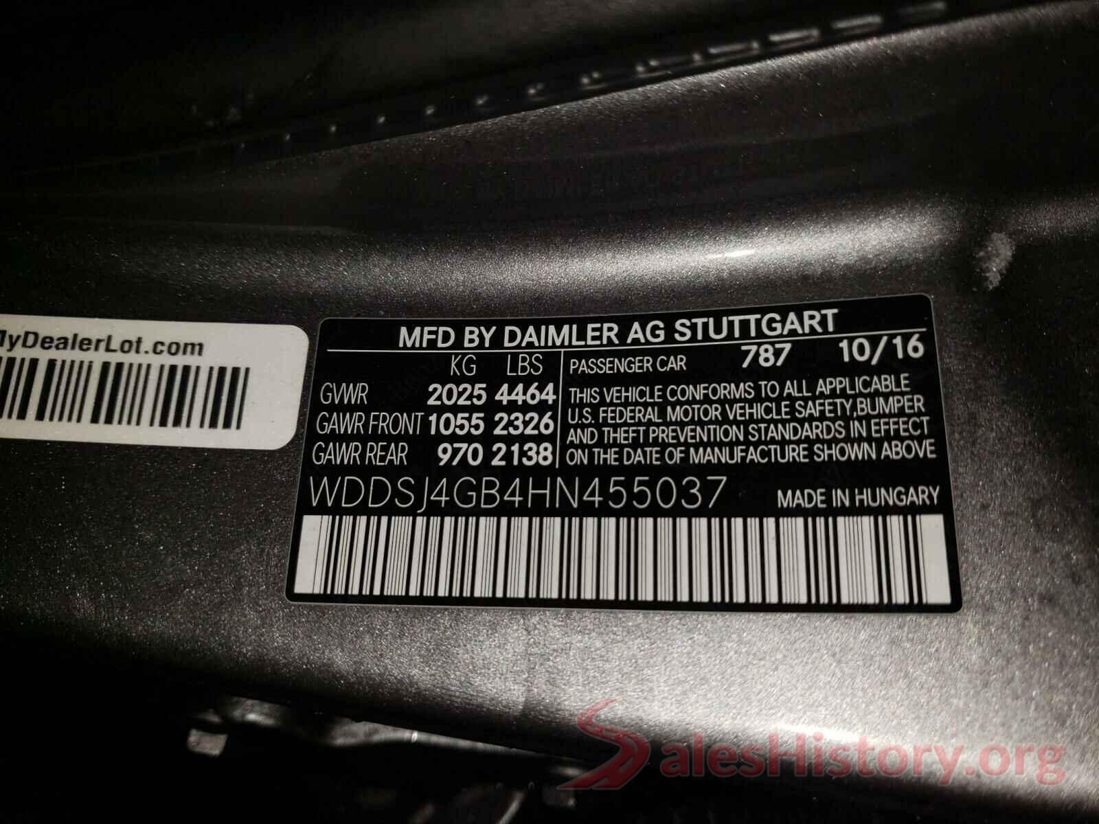 WDDSJ4GB4HN455037 2017 MERCEDES-BENZ C CLASS